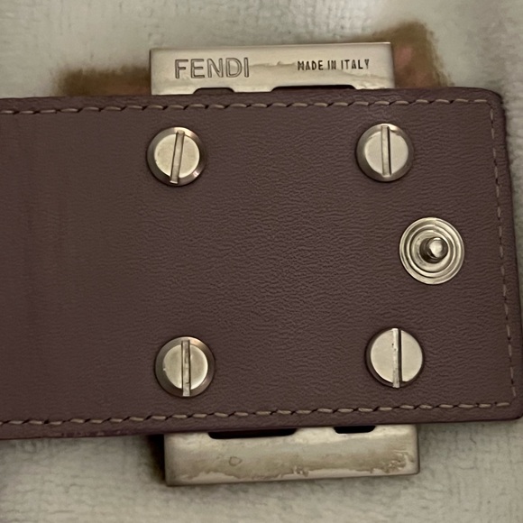 Fendi EUC FF Zucchino Canvas Compact Flap Wallet / Lilac! Rare find - Picture 14 of 17